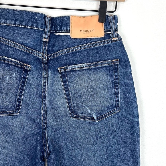 Moussy Vintage Rhode Cropped Flare High Rise Distressed Jeans Size 27 - Picture 11 of 14
